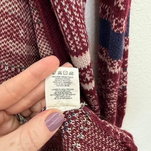 Billabong Aztec Trek Knit Open Front Cardigan Sweater JV12CAZB Womens size Large - Picture 6 of 10